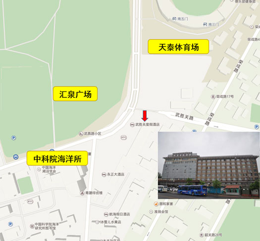乘车路线：公交站：天泰体育场站（距离约150米），汇泉王朝饭店站（距离约300米）